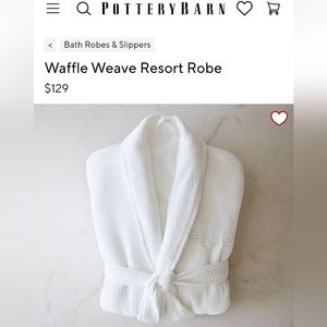 Pottery Barn, Waffle Weave Resort Robe, Large